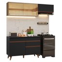 Ver imagem 3 de Armário de Cozinha Compacta 190cm Preto/rustic Reims Madesa 05