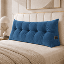 Ver imagem 3 de Almofada Encosto Triangular Cama Leitura Cabeceira Suede