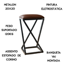 Ver imagem 4 de Banqueta Premium Elegante Assento Corino Resistente:marrom