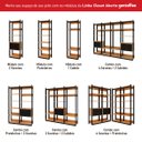 Ver mais imagens de Guarda-roupas Genialflex Closet Mod 2 Cab Freijó Preto Fosco