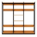 Ver imagem 2 de Guarda-roupas Genialflex Closet Mod 2 Cab Freijó Preto Fosco