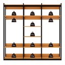 Ver imagem 4 de Guarda-roupas Genialflex Closet Mod 2 Cab Freijó Preto Fosco