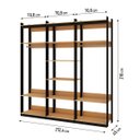 Ver imagem 3 de Guarda-roupas Genialflex Closet Mod 2 Cab Freijó Preto Fosco
