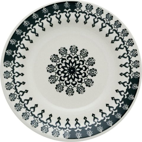 Kit 4 Pratos Fundos Donna Folk Oxford® Cerâmica 22cm