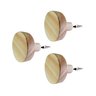 3 Ganchos Penduradores de Parede em Pinus 20mm Bola:Pinus - 1
