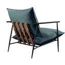 Ver imagem 2 de Poltrona Decorativa Linho Azul Agnes