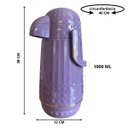 Ver imagem 3 de Garrafa Térmica Valentina Classic 1l Design Elegante Lavanda
