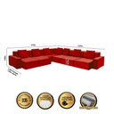 Ver imagem 2 de Sofá Dubai 3.97x3.97m de Canto Retrátil - Vermelho