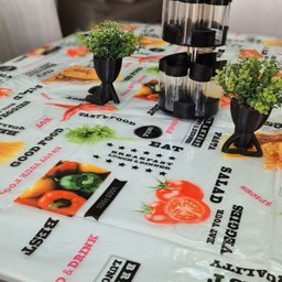 Toalha de Mesa Estampada 4,0x1,4m Protetora Transparente 08 - 4