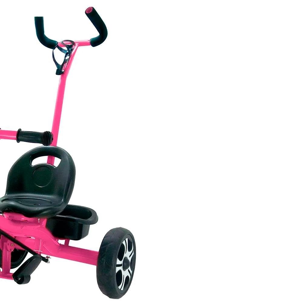 Triciclo Infantil Com Apoiador Até 25 Kg Zippy Toys Rosa - 3