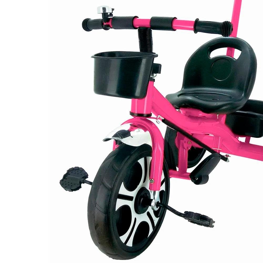 Triciclo Infantil Calesita Velocita - 2 em 1 - Pedal e Passeio com Aro -  Rosa L