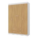 Ver imagem 2 de Guarda-roupa Infantil 122cm 4 Portas e 2 Gavetas Realeza Multimóveis Mp4453 Branco/madeirado