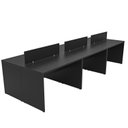 Ver imagem 5 de Estação de Trabalho Mesa Plataforma Escritório 1200x600 6 Lugares Netmobil - Preto