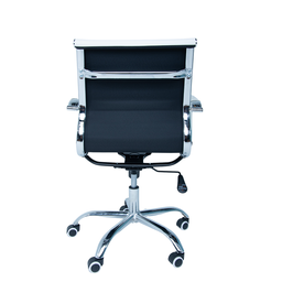 Conjunto 4 Cadeiras de Escritório Charles Eames Esteirinha Baixa Branca - 4