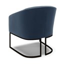 Ver imagem 5 de Poltrona Stella Suede Azul Marinho Base Industrial Preto - D’Rossi