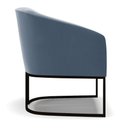Ver imagem 6 de Poltrona Stella Suede Azul Marinho Base Industrial Preto - D’Rossi