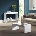 Ver imagem 2 de Conjunto para Sala de Estar em Madeira com 03 Peças Cor Branco