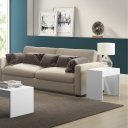 Ver imagem 3 de Conjunto para Sala de Estar em Madeira com 03 Peças Cor Branco