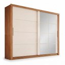 Ver imagem 3 de Guarda-Roupa Casal com 8 Espelhos Palace Off White/Cinamomo