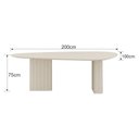 Ver imagem 4 de Mesa para Sala de Jantar Isis Orgânica 2,00m Off White - Leifer