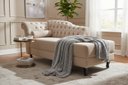 Ver imagem 1 de Recamier Decorativo Divã Styllus Lado Direito Suede Bege
