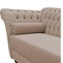 Ver imagem 5 de Recamier Decorativo Divã Styllus Lado Direito Suede Bege