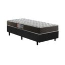 Ver imagem 1 de Cama Box Solteiro Colchão Mola Ensacada Acolchões + Box Suede 68x88x188 Cor:Preto