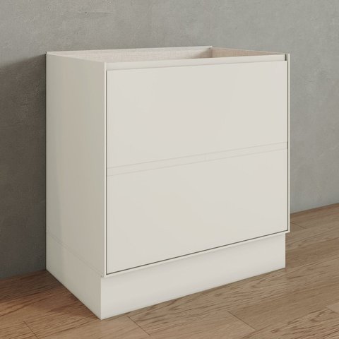 Balcão 2 Gavetas 80cm 100% MDF Fineze Bege/Areia HP