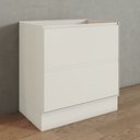 Ver imagem 1 de Balcão 2 Gavetas 80cm 100% MDF Fineze Bege/Areia HP