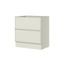 Ver imagem 3 de Balcão 2 Gavetas 80cm 100% MDF Fineze Bege/Areia HP