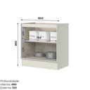 Ver imagem 4 de Balcão 2 Gavetas 80cm 100% MDF Fineze Bege/Areia HP