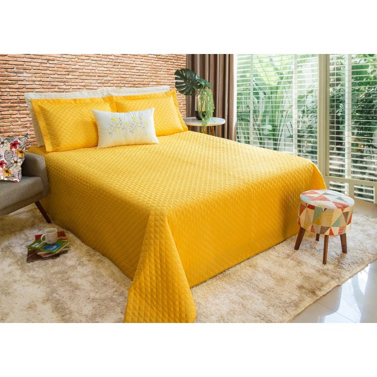 Kit Colcha Matelassê Casal 5 Peças Cobre Leito Aconchegante