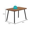 Ver imagem 3 de Conjunto: Mesa Sala Jantar Stellar 1598 Aço c/ Tampo Madeirado 120x80cm e 4 Cadeiras 1738 Rose/