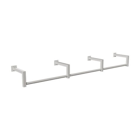 Arara De Parede Para Loja Modelo em L Premium Leve Comac - 8 Tamanhos Branco 225 cm