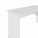Ver imagem 5 de Mesa Escrivaninha 150cm Pés Painel com Gaveteiro Suspenso F5 Office Cor:Cinza