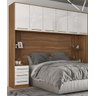 Jogo de Quarto Modulado Irlanda Mesa de Cabeceira e Painel - Amendola Touch/ Branco Demóbile - 4