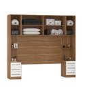 Ver imagem 2 de Jogo de Quarto Modulado Irlanda Mesa de Cabeceira e Painel - Amendola Touch/ Branco Demóbile