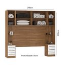 Ver imagem 3 de Jogo de Quarto Modulado Irlanda Mesa de Cabeceira e Painel - Amendola Touch/ Branco Demóbile