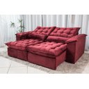 Ver imagem 1 de Sofá Retrátil e Reclinável Ipanema 1,50m em Tecido Veludo C/pillow Nos Braços - Montagem Inclusa:bor