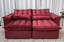 Ver imagem 4 de Sofá Retrátil e Reclinável Ipanema 1,50m em Tecido Veludo C/pillow Nos Braços - Montagem Inclusa:bor
