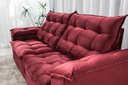 Ver imagem 3 de Sofá Retrátil e Reclinável Ipanema 1,50m em Tecido Veludo C/pillow Nos Braços - Montagem Inclusa:bor