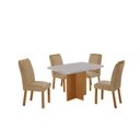 Ver imagem 2 de Conjunto Sala de Jantar Mesa Moscou Tp Canto Copo com 4 Cadeiras Mariana