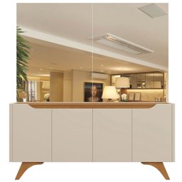 Buffet para Sala de Jantar 4 Portas Grecia:Off White/Naturalle - 2