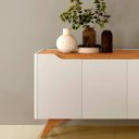 Ver imagem 5 de Buffet para Sala de Jantar 4 Portas Grecia:off White/naturalle