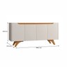 Buffet para Sala de Jantar 4 Portas Grecia:off White/naturalle - 8