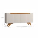 Ver mais imagens de Buffet para Sala de Jantar 4 Portas Grecia:off White/naturalle