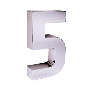 Números e Letras Residenciais / Comerciais Cromado 3D 19cm:5