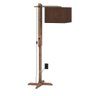 Abajur Luminária De Chão Articulável Quarto/sala/hall Madeir:MARROM - 1