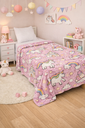 Ver imagem 1 de Manta Cobertor Brilha no Escuro Infantil Unicornio Arco Íris Menina 1,80x2,00cm Quentinha e Macia