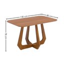 Ver imagem 4 de Mesa de Jantar Bromelia com 4 Cadeiras Estofadas Kiwi Linho Cinza Natuem